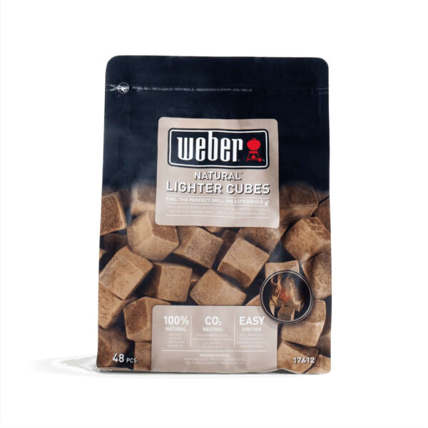 Paquete de pastillas de encendido naturales Weber para barbacoas.