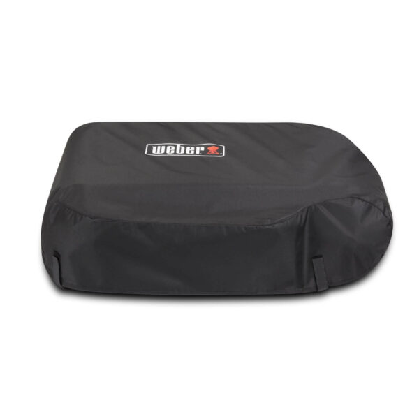 Funda Weber SLATE GP 56 cm vista frontal, diseñada para proteger planchas Weber.