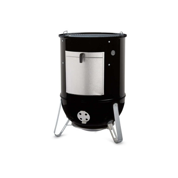 Ahumador Weber Smokey Mountain Cooker de 57 cm sin tapa, mostrando su rejilla de cocción y diseño robusto.