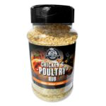 Frasco de Chicken and Poultry Rub de Pit Boss con mezcla de especias para aves.