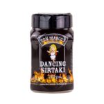 Mezcla de especias Dancing Sirtaki 220 g en lata cuadrada, ideal para cocina mediterránea y parrillas, inspirada en los sabores griegos.
