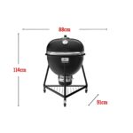 Barbacoa Summit Kamado E6 de Weber con las dimensiones