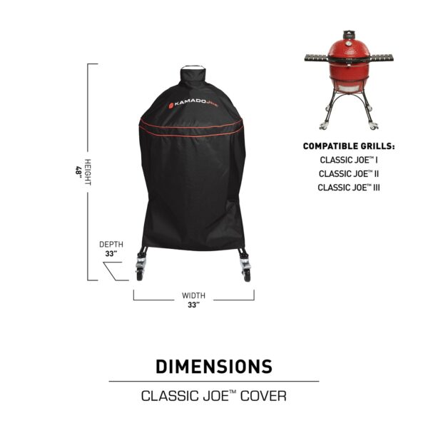 Dimensiones de la funda Kamado Joe y parrillas compatibles