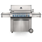 Barbacoa Napoleon Prestige Pro 665 RSIB de frente, mostrando sus 8 quemadores y diseño de alta calidad.