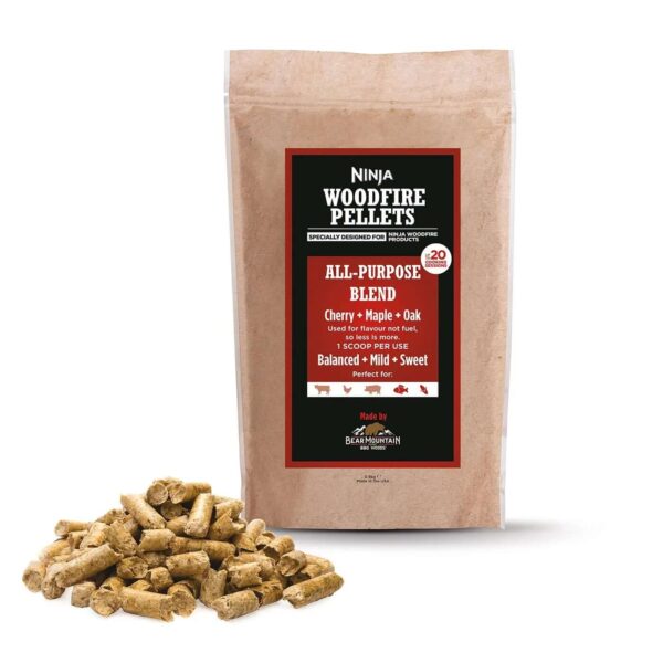 Bolsa de Pellets Ninja Woodfire Multiusos 900 g con mezcla de cerezo, arce y roble, ideal para ahumadores y barbacoas