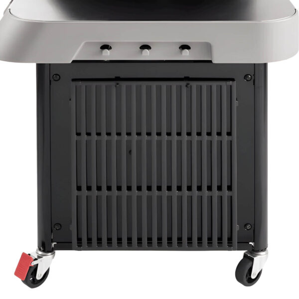 Ruedas giratorias con bloqueo de la barbacoa Weber EPX-435.