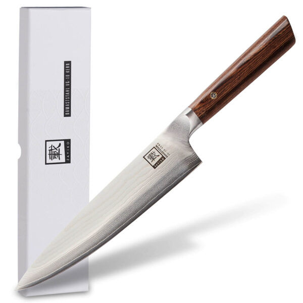 Cuchillo de Damasco Kasshoku Chefmesser - Zayiko