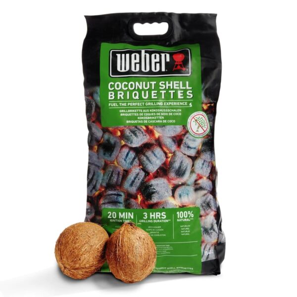 Briquetas de Cáscara de Coco 4 Kg - Weber