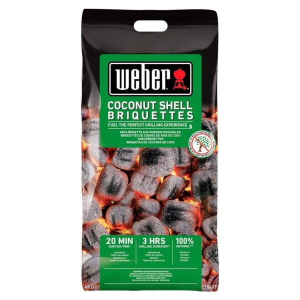 Briquetas de Cáscara de Coco 4 Kg - Weber