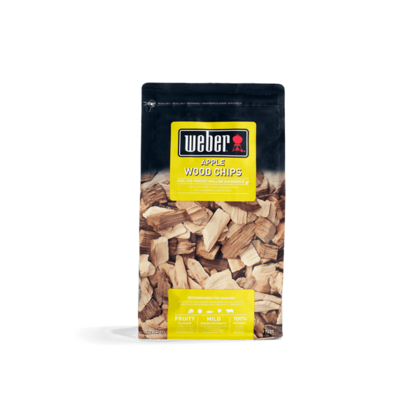 Bolsa de Astillas de Madera Manzano Weber de 0.7 kg para ahumado.