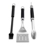 Utensilios de barbacoa Weber alineados
