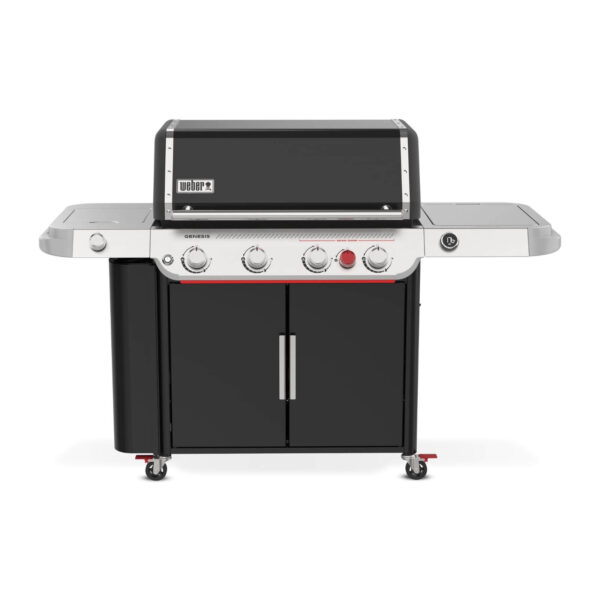 Render frontal de la barbacoa Weber Genesis EP-435 con diseño moderno y funcional.