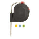Weber meat temperature probe with organiser reel and coloured food identification sleeves.