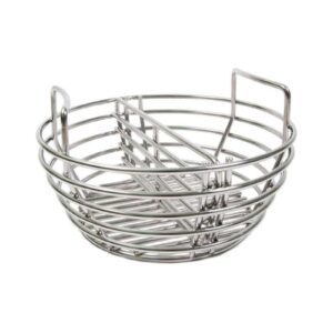 The Bastard stainless steel charcoal basket for barbecues.