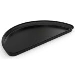 Half Moon Drip Tray by The Bastard in black, with semicircular design to collect cooking juices.
