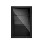 Grandhall black empty glass cooler, ideal for outdoor use.