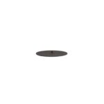 Black steel lid to cover OFYR barbecue with mahogany knob.
