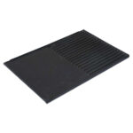 Plancha BeefEater de hierro fundido con una superficie lisa y otra con relieve para cocinar con diferentes técnicas.