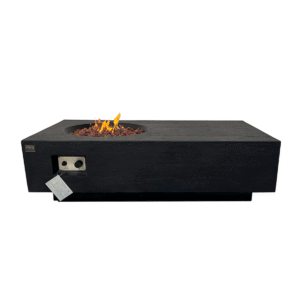 YASUR LPG composite outdoor table - Nora Flames - Negro