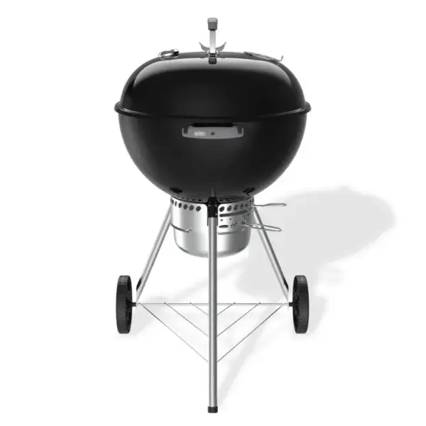Barbacoa Weber Original Kettle Premium de 57 cm en negro vista de frente sobre fondo blanco.