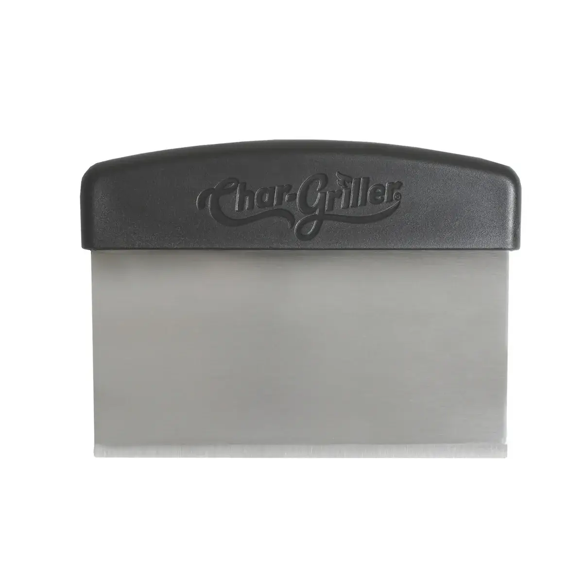Rascador de hoja metálica incluido en el kit para plancha Char-Griller
