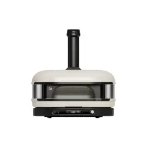 Horno Gozney Dome XL Gen 2.0 Bone en vista frontal con cámara cerrada y panel digital.