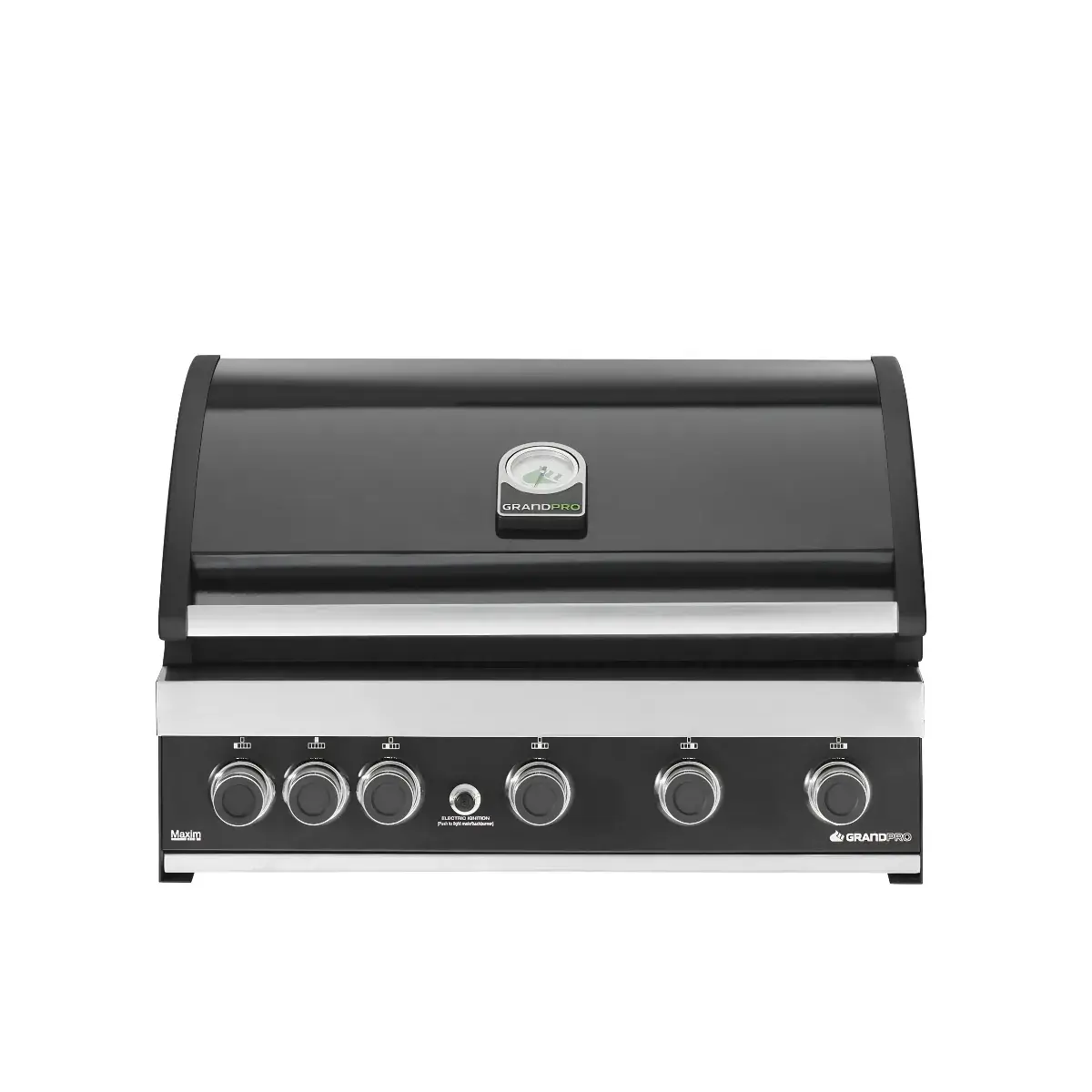 Barbacoa de gas encastrable Grandpro Maxim G5 con tapa cerrada