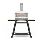 Soporte Gozney Dome Gen 2 con horno Dome Standard Bone a gas en vista frontal.