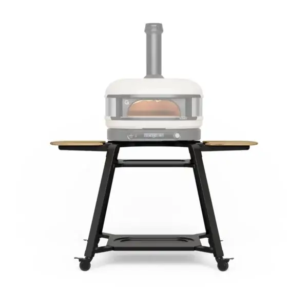 Soporte Gozney Dome Gen 2 con horno Dome Standard Bone a gas en vista frontal.