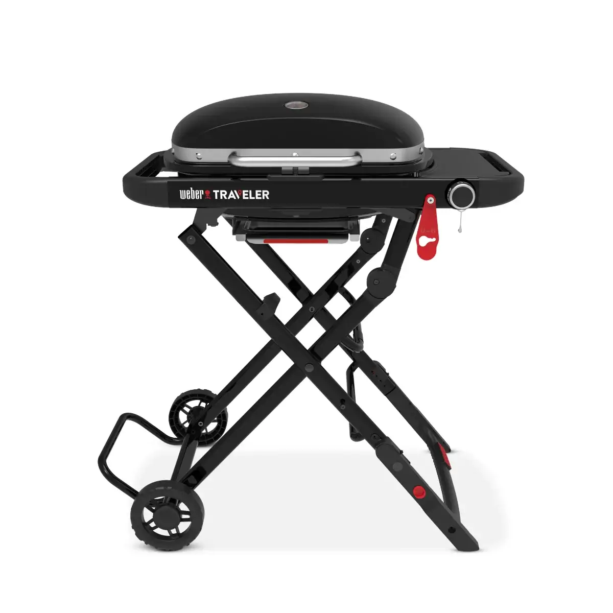 Built-in lid thermometer on the Weber Traveler Compact