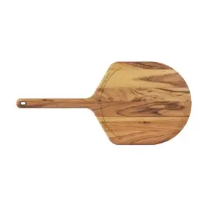 Pala Gozney de madera de acacia de 12 pulgadas M en vista superior sobre fondo blanco.