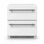 K01000316A_Grandpro_Outdoor_Fridge_2_Refrigerated_Drawers_Front_View_White_Two_Drawers_Barbecue_World.webp