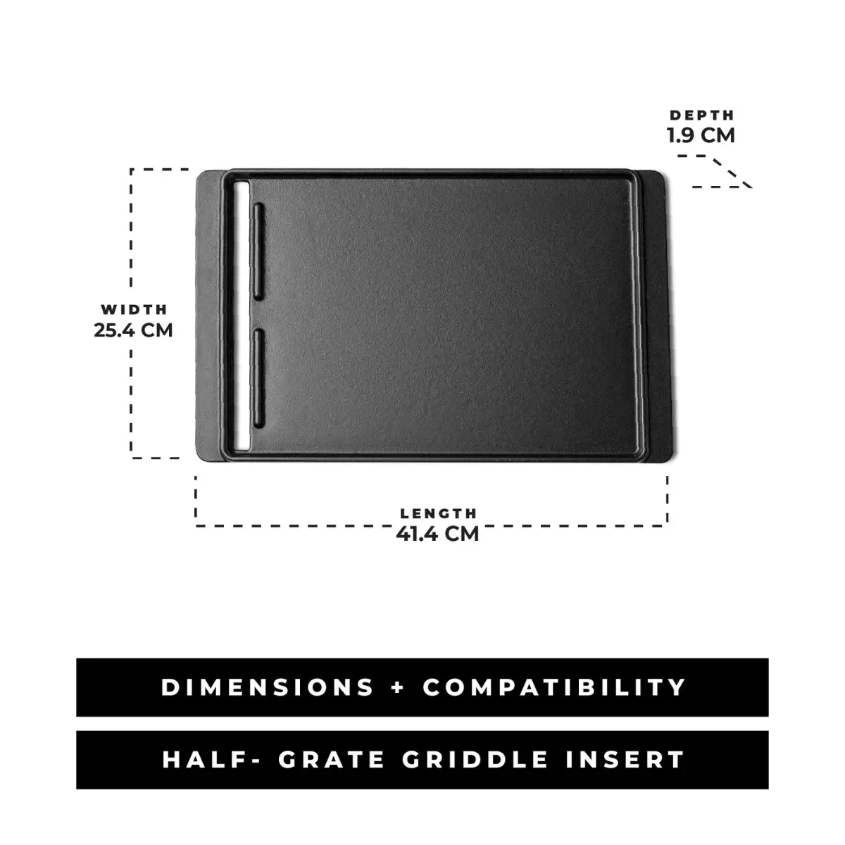 Dimensiones y compatibilidad de la plancha reversible Masterbuilt