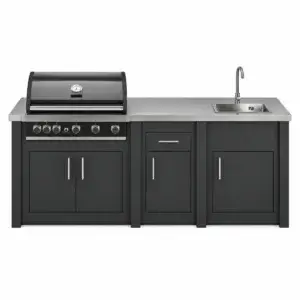 Cocina Exterior de Aluminio GrandPro Graphite Maxim G5 con Fregadero 233 cm - Grandpro