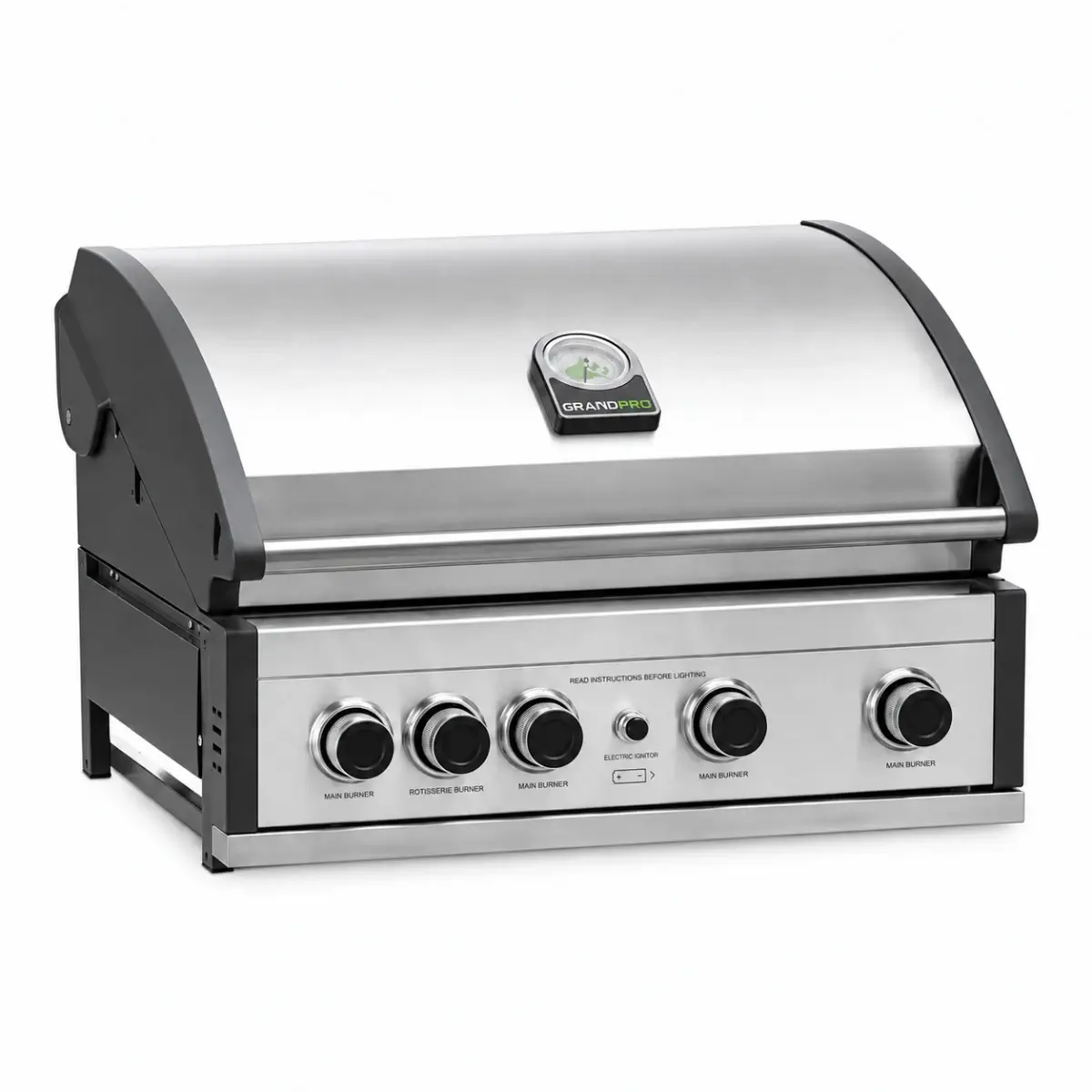 Barbacoa de gas empotrable Grandpro Pro Elite integrada en un proyecto de cocina exterior