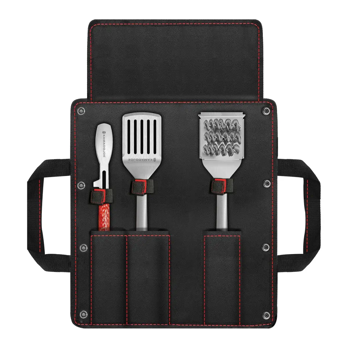 Kit de utensilios Krafted Kamado Joe con pinzas, espátula y cepillo