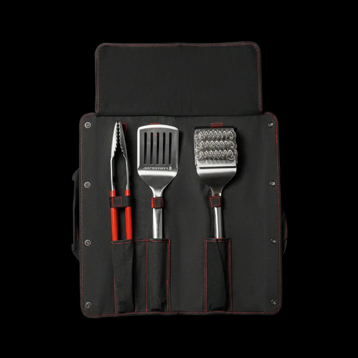 Tres utensilios Krafted Kamado Joe de acero inoxidable